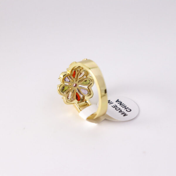 Fashion Jewelry 24K gold plated Sterling Silver Gemstones Ring