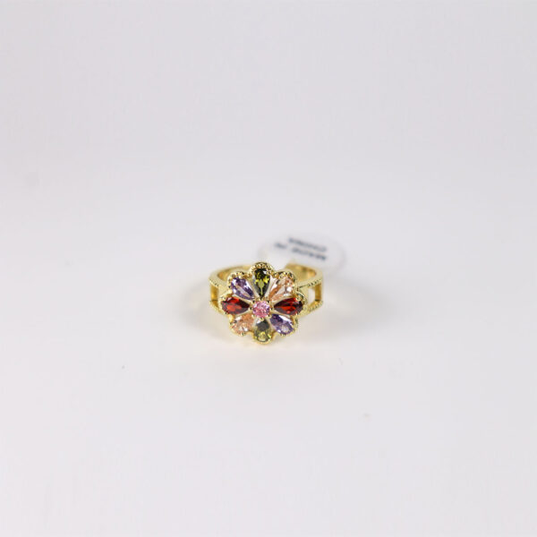 Fashion Jewelry 24K gold plated Sterling Silver Gemstones Ring