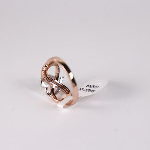 Fashion Jewelry Rose-gold plated Sterling Silver Heart Initial Ring