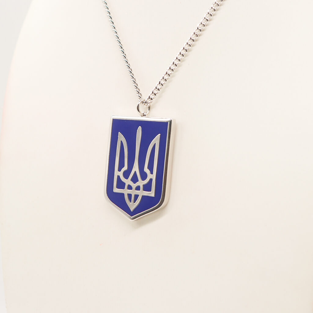  Latest designed Fashion Jewelry Defender of Ukraine Freedom Souvenir Ukraine Military Medal pendent Unisex Necklace